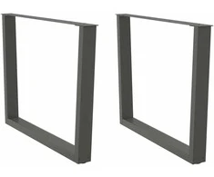 Valgomojo stalo kojos, V formos, 2 vnt., antracito spalvos, 100x(72-73,3) cm, plienas