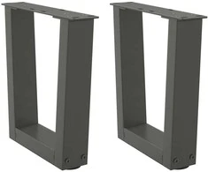 Kavos staliuko kojelės, V formos, 2 vnt., antracito spalvos, 40x(30-31,3) cm, plienas