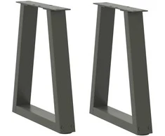 Kavos staliuko kojelės, V formos, 2 vnt., antracito spalvos, 28x(42-43,3) cm, plienas