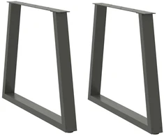 Valgomojo stalo kojos, V formos, 2 vnt., antracito spalvos, 70x(72-73,3) cm, plienas