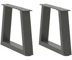 Kavos staliuko kojelės, V formos, 2 vnt., antracito spalvos, 40x(30-31,3) cm, plienas