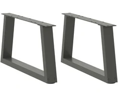 Kavos staliuko kojelės, V formos, 2 vnt., antracito spalvos, 70x(30-31,3) cm, plienas