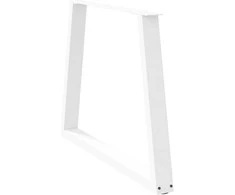 Valgomojo stalo kojelės, 2 vnt., baltos, 90x(72-73,3) cm, plienas, V formos