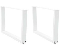 Kavos staliuko kojelės, V formos, 2 vnt., baltos, 70x(42-43,3) cm, plienas