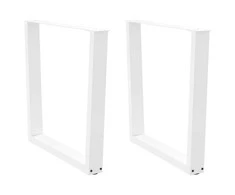 Valgomojo stalo kojelės, 2 vnt., baltos, 90x(72-73,3) cm, plienas, V formos