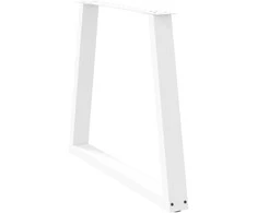 Valgomojo stalo kojelės, 2 vnt., baltos, 70x(72-73,3) cm, plienas, V formos