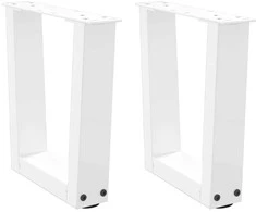 Kavos staliuko kojelės, V formos, 2 vnt., baltos, 30x(30-31,3) cm, plienas