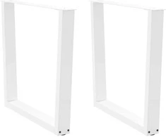 Valgomojo stalo kojelės, 2 vnt., baltos, 80x(72-73,3) cm, plienas, V formos