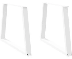 Valgomojo stalo kojelės, V formos, 2 vnt., baltos, 100x(72-73,3) cm, plienas