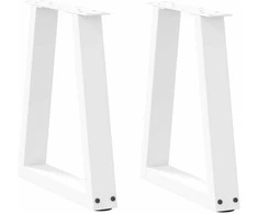 Kavos staliuko kojelės, V formos, 2 vnt., baltos, 28x(42-43,3) cm, plienas