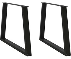 Valgomojo stalo kojos, V formos, 2 vnt., juodos, 100x(72-73,3) cm, plienas