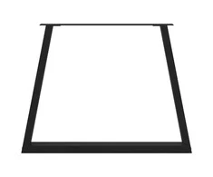 Valgomojo stalo kojelės, V formos, 2 vnt., juodos, 90x(72-73,3) cm, plienas