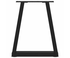 Kavos staliuko kojelės, V formos, 2 vnt., juodos, 38x(42-43,3) cm, plienas