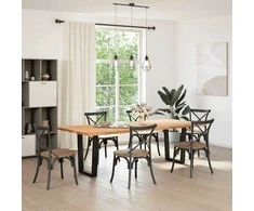 Valgomojo stalo kojelės, V formos, 2 vnt., juodos, 70x(72-73,3) cm, plienas