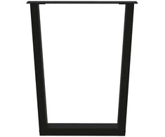 Valgomojo stalo kojelės, V formos, 2 vnt., juodos, 60x(72-73,3) cm, plienas