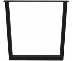 Valgomojo stalo kojelės, V formos, 2 vnt., juodos, 90x(72-73,3) cm, plienas