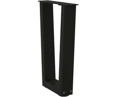 Kavos staliuko kojelės, V formos, 2 vnt., juodos, 28x(42-43,3) cm, plienas