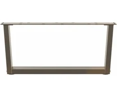 Kavos staliuko kojelės, V formos, 2 vnt., natūralus plienas, 70x(30-31,3) cm, plienas