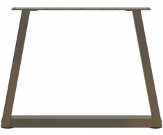 Kavos staliuko kojelės, V formos, 2 vnt., natūralus plienas, 60x(42-43,3) cm, plienas