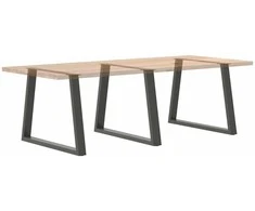 Valgomojo stalo kojos, V formos, 3 vnt., antracito spalvos, 100x(72-73,3) cm, plienas