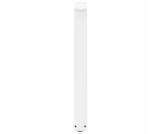 Valgomojo stalo kojelės, 3 vnt., baltos, 70x(72-73,3) cm, plienas, V formos