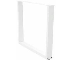 Valgomojo stalo kojelės, V formos, 3 vnt., baltos, 100x(72-73,3) cm, plienas