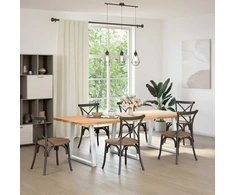 Valgomojo stalo kojelės, 3 vnt., baltos, 70x(72-73,3) cm, plienas, V formos