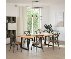 Valgomojo stalo kojos, 3 vnt., juodos, 80x(72-73,3) cm, plienas, V formos