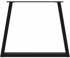 Valgomojo stalo kojos, 3 vnt., juodos, 80x(72-73,3) cm, plienas, V formos