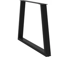 Valgomojo stalo kojos, V formos, 3 vnt., juodos, 100x(72-73,3) cm, plienas