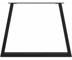Valgomojo stalo kojos, 3 vnt., juodos, 90x(72-73,3) cm, plienas, V formos