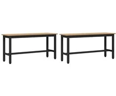 Valgomojo suolas 2 pcs Amatininkų ąžuolas 100 x 32,5 x 48,5 cm