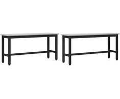 Valgomojo suolas 2 pcs Pilkas Sonoma 100 x 32,5 x 48,5 cm