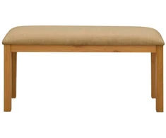 Valgomojo suolas 95 x 32 x 45 cm Kietas ąžuolo medis Smėlio