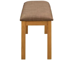Valgomojo suolas 95 x 32 x 45 cm Kietas ąžuolo medis Pilka