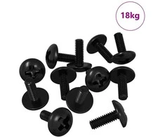 Vamzdiniai varžtai 8182 pcs Juoda M4 x 10 mm Geležis