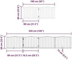 Varteliai šunims su durimis, 10 segmentų, balti, 800cm, tuopa