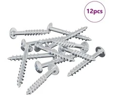 Varžtas 12 pcs Sidabro 9,8 x 35 mm Geležis