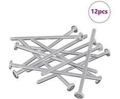 Varžtas 12 pcs Sidabro M6 x 120 mm Plienas