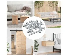 Varžtas 12 pcs Sidabro M6 x 60 mm Plienas