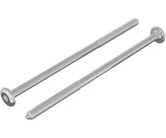 Varžtas 2 pcs Sidabro M6 x 120 mm Plienas