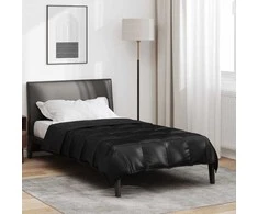 Vasaros antklodė Juoda 140 x 220 cm Satin ir mikropluoštas