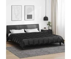 Vasaros antklodė Juoda 240 x 260 cm Satin ir mikropluoštas