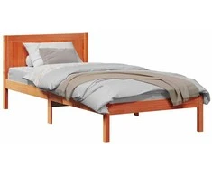 Lova Lovos rėmas Ruda 80 x 200 cm Pušies medienos masyvas