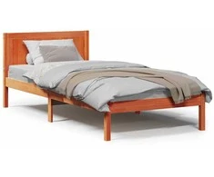Lova Lovos rėmas Ruda 75 x 190 cm Pušies medienos masyvas