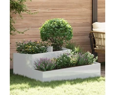 Sodo vazonas Sidabro 100 x 100 x 50 cm Cinkuota plienas