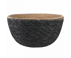 Vazonas su rankenomis 2 pcs Juoda Ø 22 x 20 cm 100% Jūros žolė