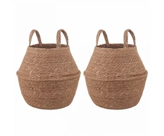 Vazonas su rankenomis 2 pcs Natūrali Ø 22 x 20 cm
