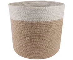 Vazonų rinkinys 2 pcs Natūrali ir Balta Ø 21 x 21 cm