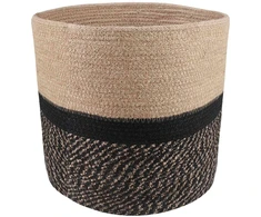 Vazonų rinkinys 2 pcs Natūrali ir juoda Ø 28 x 28 cm